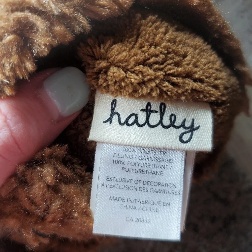 Hatley Toddler Boy Brown Moose Pull-On Slippers Size Large 11-13 EUC
